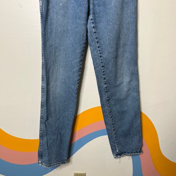 Vtg 90s Wrangler Taper Leg Womens 24" Waist Denim Jeans Blue High Waist Mom Jean - Picture 4 of 6